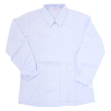 画像をギャラリービューアに読み込む, 中学生 高校生 蛍光白 TioTio 長袖 角襟 ブラウス スクールブラウス 120A~180B 富士ヨット スクールシャツ 通学 女の子 女子 学生 130 140 145 150 155 160 165 170 175