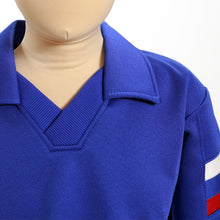 画像をギャラリービューアに読み込む, ギャレックス 体操服 長袖トレシャツ 100cm~130cm 男子 女子 青 ワンポイント 長そで 女の子 男の子 子供 キッズ 運動着 体育 Galax (送料無料) (取寄せ)