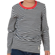 画像をギャラリービューアに読み込む, 子供 長袖Tシャツ ボーダー キッズ 男の子 女の子 100cm~130cm 子供服 長袖 tシャツ ボーダー柄 綿100% コットン ロングTシャツ ロンT (送料無料) (在庫限り)