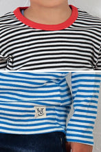 画像をギャラリービューアに読み込む, 子供 長袖Tシャツ ボーダー キッズ 男の子 女の子 100cm~130cm 子供服 長袖 tシャツ ボーダー柄 綿100% コットン ロングTシャツ ロンT (送料無料) (在庫限り)