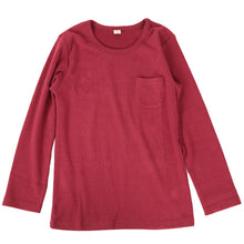 画像をギャラリービューアに読み込む, キッズ 長袖Tシャツ ポケット付き ロンt カットソー 秋 100cm~130cm 子供 子ども インナー シンプル 無地 子供服 トップス 無地 シンプル ロングTシャツ (在庫限り)