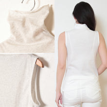 画像をギャラリービューアに読み込む, タンクトップ レディース ハイネック タートルネック uvカット ノースリーブ tシャツ M~LL 薄手 春 夏 インナー カットソー トップス 女性 UV対策 紫外線対策 綿 コットン (在庫限り)