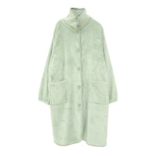 画像をギャラリービューアに読み込む, 着る毛布 ミディアム丈 ナイトガウン ルームウェア もこもこ 防寒 フリーサイズ (羽織 上着 パジャマ 部屋着 ふわふわ 起毛 暖かい 冷え対策 防寒着) (在庫限り)