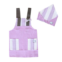 画像をギャラリービューアに読み込む, キッズ エプロン&三角巾セット 120cm 130cm セット (キッズエプロン 小学生 小学校 子供用 子ども ジュニア 120 130 エプロンセット H型) (在庫限り)