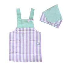 画像をギャラリービューアに読み込む, キッズ エプロン&三角巾セット 120cm 130cm セット (キッズエプロン 小学生 小学校 子供用 子ども ジュニア 120 130 エプロンセット H型) (在庫限り)