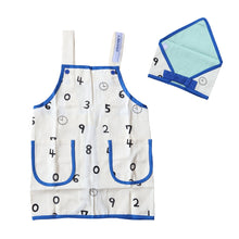 画像をギャラリービューアに読み込む, キッズ エプロン&三角巾セット 120cm 130cm セット (キッズエプロン 小学生 小学校 子供用 子ども ジュニア 120 130 エプロンセット H型) (在庫限り)