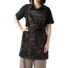 画像をギャラリービューアに読み込む, レディース エプロン ショート丈 おしゃれ 保育士 コットン ワンピース 大人 無地 M (ポケット たくさん 婦人 女性用 チノミニエプロン カフェエプロン ガーデニング ユニフォーム)