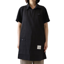 画像をギャラリービューアに読み込む, レディース エプロン ショート丈 h型エプロン おしゃれ 保育士 コットン 脇ボタン 大人 M (ワンピース ポケット たくさん 婦人 女性用 カフェエプロン ガーデニング ユニフォーム)