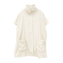 画像をギャラリービューアに読み込む, 着る毛布 ショート丈 フリーサイズ (羽織 上着 パジャマ 部屋着 ふわふわ 起毛 暖かい 冷え対策 防寒着) (在庫限り)