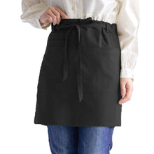 画像をギャラリービューアに読み込む, カフェエプロン おしゃれ エプロン 無地 ギャルソン ガーデニング レディース 前掛けエプロン ショート丈 M 保育士 大人 母の日 ポケット 婦人 女性用 業務用 ユニフォーム