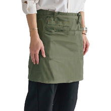 画像をギャラリービューアに読み込む, カフェエプロン おしゃれ エプロン 無地 ギャルソン ガーデニング レディース 前掛けエプロン ショート丈 M 保育士 大人 母の日 ポケット 婦人 女性用 業務用 ユニフォーム