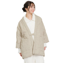 画像をギャラリービューアに読み込む, はんてん 半纏 レディース 羽織 羽織り キルティング 撥水 裏起毛 冬 大人 暖かい 防寒 裏シャギー M-L 婦人 冬用 ルームウェア あたたかい あったかい 上着 部屋着 (在庫限り)