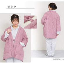 画像をギャラリービューアに読み込む, はんてん 半纏 レディース 羽織 羽織り キルティング 撥水 裏起毛 冬 大人 暖かい 防寒 裏シャギー M-L 婦人 冬用 ルームウェア あたたかい あったかい 上着 部屋着 (在庫限り)