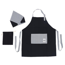 画像をギャラリービューアに読み込む, キッズ エプロンセット 3点セット キッズエプロン 三角巾 巾着袋 シンプル 150-160cm ジュニアエプロン 小学生 小学校 中学生 子供用 子ども ジュニア 150 160