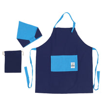 画像をギャラリービューアに読み込む, キッズ エプロンセット 3点セット キッズエプロン 三角巾 巾着袋 シンプル 150-160cm ジュニアエプロン 小学生 小学校 中学生 子供用 子ども ジュニア 150 160