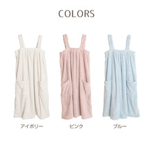 画像をギャラリービューアに読み込む, バスドレス ラップタオル バスローブ お風呂上がり レディース 巻きタオル 大人 無地 シンプル くすみカラー 着丈約82cm ルームウェア ワンピース 風呂上り バスタオル 巻タオル ロング