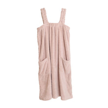 画像をギャラリービューアに読み込む, バスドレス ラップタオル バスローブ お風呂上がり レディース 巻きタオル 大人 無地 シンプル くすみカラー 着丈約82cm ルームウェア ワンピース 風呂上り バスタオル 巻タオル ロング