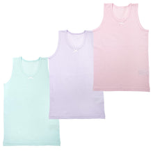 画像をギャラリービューアに読み込む, 女の子 キッズ タンクトップ 綿100% 下着 3枚組 100cm~160cm 子供用 肌着 女児 ドライタンクトップ 綿 コットン インナー 女子 子供 白 無地 シンプル セット