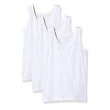 画像をギャラリービューアに読み込む, 女の子 キッズ タンクトップ 綿100% 下着 3枚組 100cm~160cm 子供用 肌着 女児 ドライタンクトップ 綿 コットン インナー 女子 子供 白 無地 シンプル セット