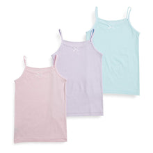 画像をギャラリービューアに読み込む, 女児 綿100% キャミソール 3枚組 100cm~160cm 子供 下着 肌着 女の子 無地 キッズ インナー ドライ キャミ シャツ ジュニア 女子 吸汗速乾 白 シンプル セット (在庫限り)