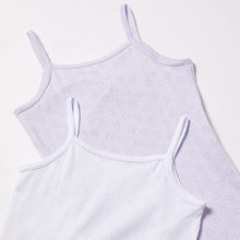 画像をギャラリービューアに読み込む, 女児 胸二重 キャミソール サラサラコットン 綿100% 2枚組 140cm~160cm インナー シャツ 下着 子供 キッズ 女の子 綿 コットン 女子 ガールズ ジュニア 白 無地 シンプル セット (在庫限り)