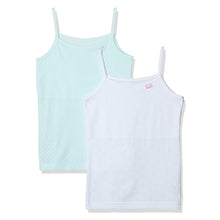 画像をギャラリービューアに読み込む, 女児 胸二重 キャミソール サラサラコットン 綿100% 2枚組 140cm~160cm インナー シャツ 下着 子供 キッズ 女の子 綿 コットン 女子 ガールズ ジュニア 白 無地 シンプル セット (在庫限り)