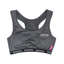 画像をギャラリービューアに読み込む, Outdoor ハーフブラ グレコタイプ カップ付き 150cm~165cm (アウトドア ハーフトップ スポブラ スポーツブラ メッシュ 女子 モールドカップ 150 160 165 チャコールグレー) (在庫限り)