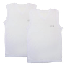 画像をギャラリービューアに読み込む, Outdoor 男の子 ハニカムメッシュ スリーブレスシャツ 2枚組 130 140 150 160 cm アウトドア Vネック 子供 肌着 インナー 小学生 白 黒 無地 メッシュ キッズ ジュニア セット 夏 (在庫限り)