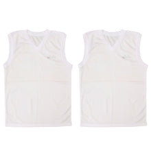 画像をギャラリービューアに読み込む, Outdoor 男の子 ハニカムメッシュ スリーブレスシャツ 2枚組 130cm~160cm (アウトドア Vネック 子供 肌着 インナー 小学生 白 黒 無地 メッシュ 130 140 150 160) (在庫限り)
