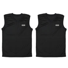 画像をギャラリービューアに読み込む, Outdoor 男の子 ハニカムメッシュ スリーブレスシャツ 2枚組 130cm~160cm (アウトドア Vネック 子供 肌着 インナー 小学生 白 黒 無地 メッシュ 130 140 150 160) (在庫限り)