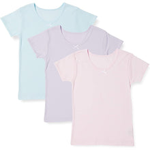 画像をギャラリービューアに読み込む, 女の子 半袖 インナー シャツ 100cm~160cm ( 厚地 厚手 下着 肌着 女児 女子 子供 子ども キッズ ジュニア 無地 シンプル セット)