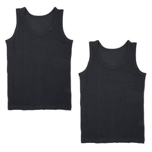 画像をギャラリービューアに読み込む, 子供 肌着 タンクトップ キッズ 綿100% 男の子 2枚組 100cm~170cm 下着 インナー ランニングシャツ 小学生 白 黒 無地 子供用 夏 汗 コットン (在庫限り)