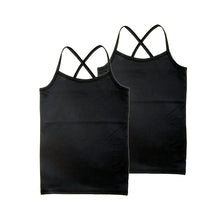 画像をギャラリービューアに読み込む, 子供 女の子 キャミソール 胸二重 キッズ ガールズ バッククロス 2枚組 130 140 150 160 cm 吸汗速乾 子供 下着 肌着 インナー シャツ 女子 無地 シンプル セット 学校 スクール 体育 スポーツ