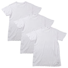 画像をギャラリービューアに読み込む, メンズ 半袖 綿100% インナー tシャツ 丸首 3枚セット M L LL 半袖シャツ 紳士 肌着 下着 男 アンダーウェア 薄手 コットン 綿 白 ホワイト 白シャツ シンプル まとめ買い