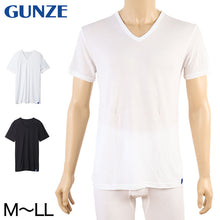 画像をギャラリービューアに読み込む, グンゼ インナー メンズ 半袖 Vネック Tシャツ 冷感 M~LL GUNZE COOLMAGIC 吸汗速乾 消臭 肌着 夏 下着 部屋干し ひんやり