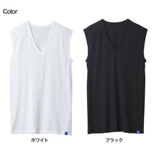 画像をギャラリービューアに読み込む, グンゼ メンズ インナー 冷感 Vネック スリーブレスシャツ v首 M L LL GUNZE COOLMAGIC 肌着 夏 下着 ノースリーブ インナーシャツ 速乾 消臭 部屋干し さらさら 袖なし