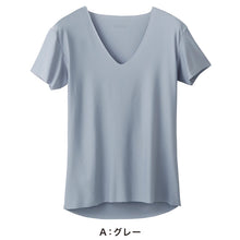 画像をギャラリービューアに読み込む, グンゼ ボディワイルド Tシャツ 深Vネック メンズ 半袖 肌着 M・L (bodywild 下着 ひびきにくい カットオフ インナー 薄い 軽い AIRZ) (在庫限り)