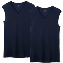 画像をギャラリービューアに読み込む, グンゼ YG メンズ Vネック ノースリーブ スリーブレス シャツ 2枚組 M~LL (GUNZE 男性 紳士 下着 肌着 ランニング インナー V首 吸汗速乾 M L LL)