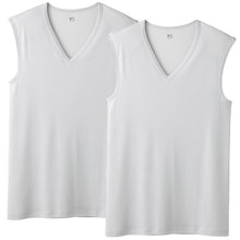 画像をギャラリービューアに読み込む, グンゼ YG メンズ Vネック ノースリーブ スリーブレス シャツ 2枚組 M~LL (GUNZE 男性 紳士 下着 肌着 ランニング インナー V首 吸汗速乾 M L LL)