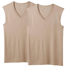 画像をギャラリービューアに読み込む, グンゼ YG メンズ Vネック ノースリーブ スリーブレス シャツ 2枚組 M~LL (GUNZE 男性 紳士 下着 肌着 ランニング インナー V首 吸汗速乾 M L LL)