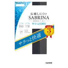 画像をギャラリービューアに読み込む, グンゼ SABRINA 伝線しにくい サラッとドライ ストッキング 3足組 M-L・L-LL レディース パンスト パンティストッキング ベージュ 黒 夏