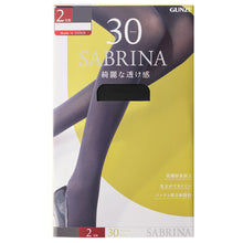 画像をギャラリービューアに読み込む, SABRINA 30D 綺麗な透け感 タイツ 2足組 M-L・L-LL GUNZE サブリナ SARINA グンゼ 30デニール レディース 黒 ブラック 大きいサイズ 美しい透け感 薄手 パンティ部立体設計 毛玉ができにくい 抗菌防臭 秋冬 通勤 仕事
