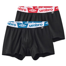 画像をギャラリービューアに読み込む, グンゼ umbro ボクサーブリーフ ボクサーパンツ 2枚組 前あき 前とじ M L LL アンブロ メンズ パンツ ボクサーブリーフ 下着 インナー 綿 吸汗速乾 黒系 ブラック 紺系 ネイビー ネービー カラフル 綿100% 綿混
