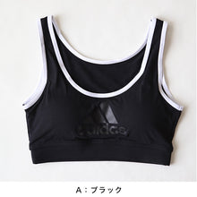 画像をギャラリービューアに読み込む, グンゼ adidas 女児ハーフトップ 150~165cm (ハーフトップ グンゼ adidas ジュニアブラ 小学生 中学生 女の子 女児 スクールインナー 肌着 カップ付きインナー ブラ かぶりイプ ファーストブラ スポブラ グンゼ 150 160 165) (在庫限り)