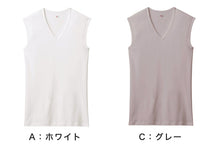 画像をギャラリービューアに読み込む, グンゼ YG メンズ インナー ノースリーブ Vネック スリーブレス Tシャツ 綿100% M~LL GUNZE 肌着 下着 男性 紳士 インナーシャツ 綿100 v首 M L LL インナーウェアー 消臭 コットン (在庫限り)