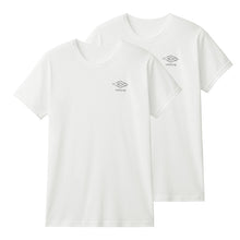 画像をギャラリービューアに読み込む, グンゼ メンズ tシャツ インナー 半袖 アンブロ クルーネック 2枚組 M~LL 下着 シャツ 肌着 インナーシャツ アンダーウェア 無地 スポーツ 運動 ジム 筋トレ シンプル 黒 白 男性 (在庫限り)