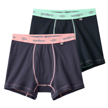 画像をギャラリービューアに読み込む, グンゼ umbro 子供 ボクサーブリーフ 2枚 セット 綿100 140~170 アンブロ パンツ 前あき ボクサーブリーフ 下着 インナー 綿 吸汗速乾 ギフト プレゼント ボクサーパンツ 黒 ブラック カラフル 140 150 160 170