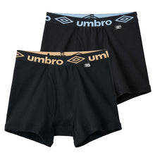 画像をギャラリービューアに読み込む, グンゼ umbro 子供 ボクサーブリーフ 2枚 セット 綿100 140 150 160 170 cm アンブロ パンツ 前あき ボクサーブリーフ 下着 インナー 綿 吸汗速乾 ギフト プレゼント ボクサーパンツ 黒 ブラック カラフル