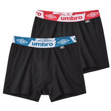 画像をギャラリービューアに読み込む, グンゼ umbro 子供 ボクサーブリーフ 2枚 セット 綿100 140 150 160 170 cm アンブロ パンツ 前あき ボクサーブリーフ 下着 インナー 綿 吸汗速乾 ギフト プレゼント ボクサーパンツ 黒 ブラック カラフル
