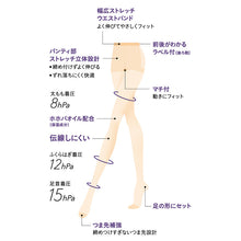 画像をギャラリービューアに読み込む, グンゼ サブリナ 着圧 15hpa ストッキング M-L・L-LL (GUNZE SABRINA ブラック 黒 ベージュ 肌色 美脚 引き締め グラデーション パンスト)
